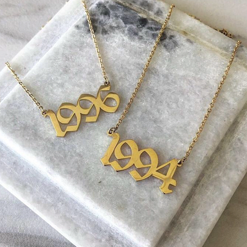 Birthday Year Necklace