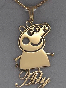 Custom Cartoon Name Pendant