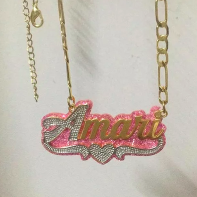 Double Plated Name Necklace