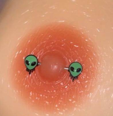 Aliens Nipple Rings 